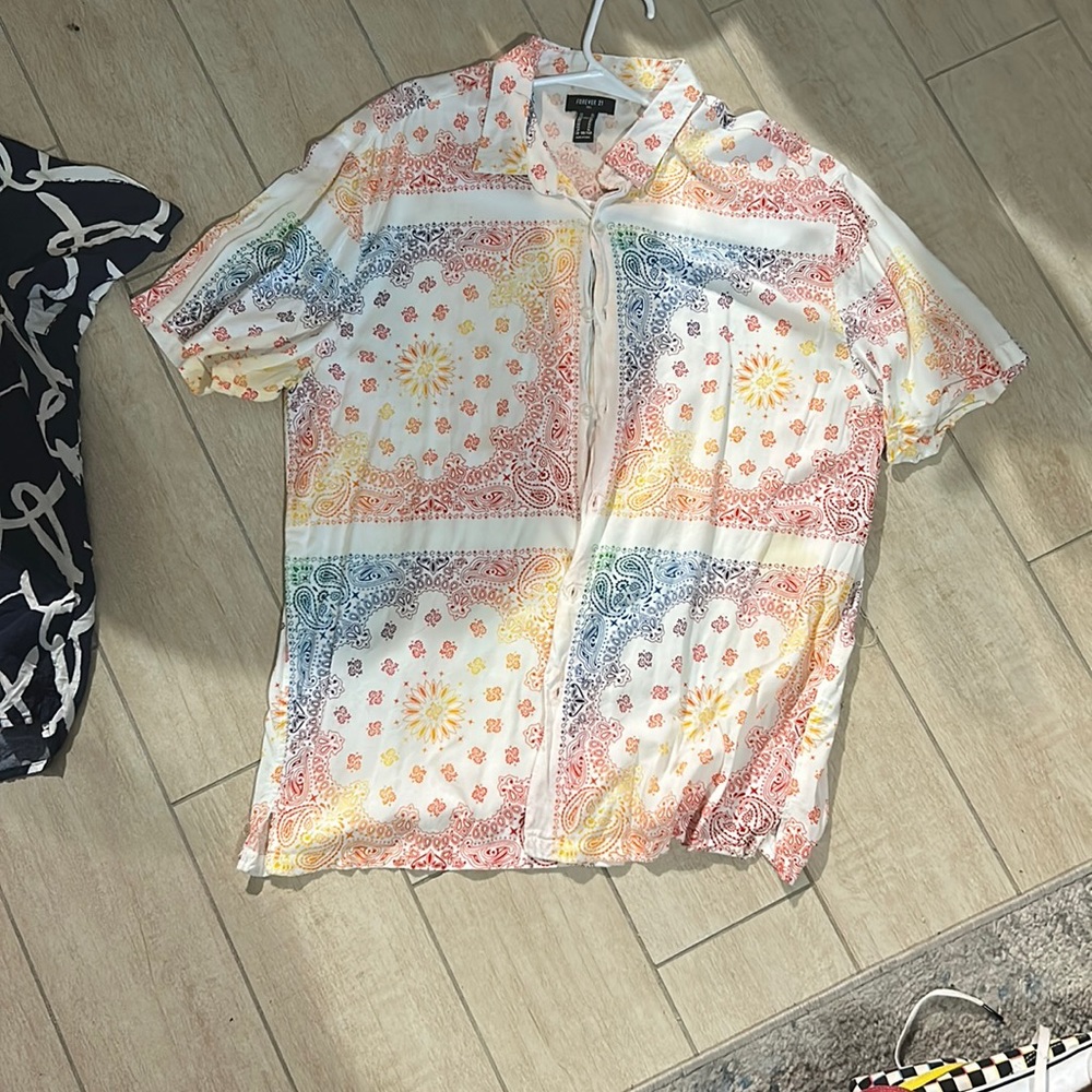 Rainbow Colored Button Down